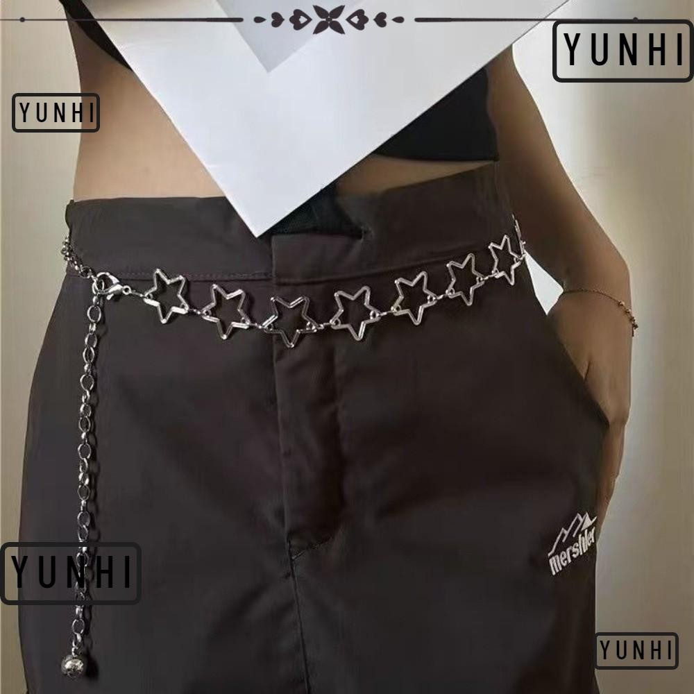 เข็มขัดโซ่เอว Boho Y2K สำหรับกางเกงยีนส์ ดีไซน์เรโทร vintage เพิ่มสไตล์โบฮีเมียน