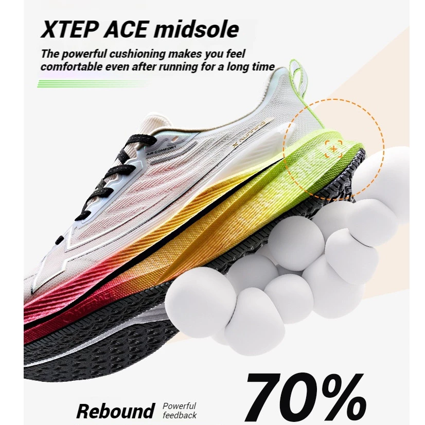 XTEP 2000KM 3.0 รองเท้าวิ่งผู้ชาย Rebound Support Cushioning ไซส์ 39-47 thumbnail 5