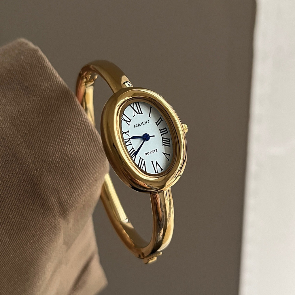 นาฬิกาสร้อยข้อมือผู้หญิงหรูหราวินเทจขนาดเล็ก,แฟชั่นหรูหรากันน้ําสแตนเลสนาฬิกาควอทซ์ของขวัญวันเกิด