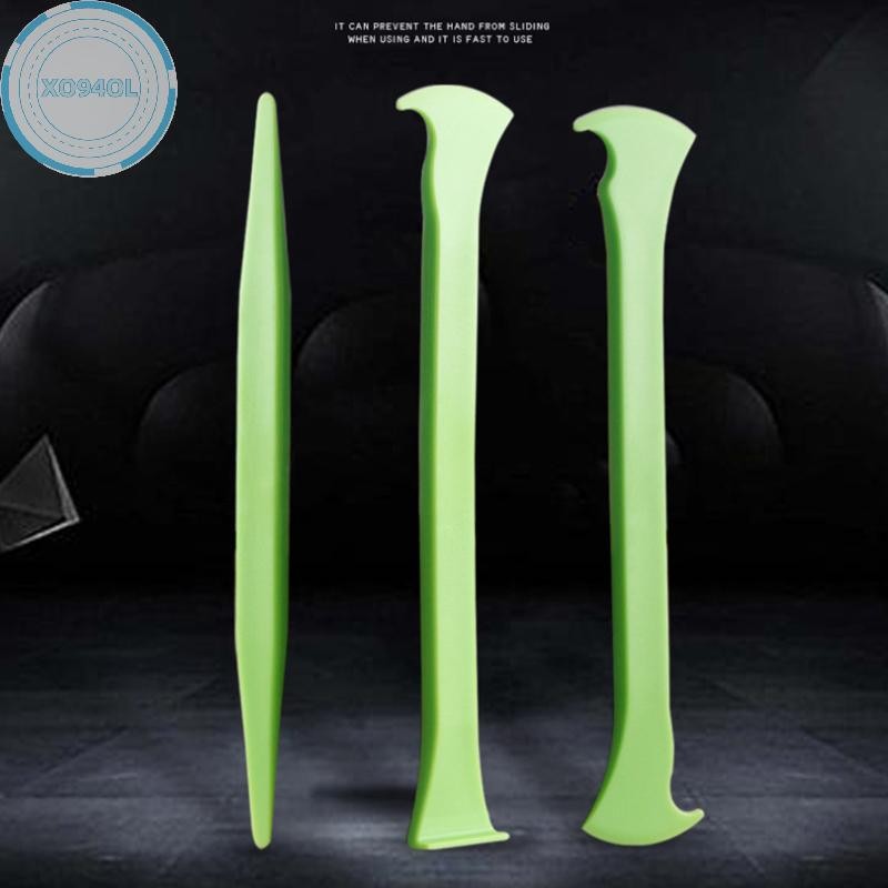 Xo94ol 3 ชิ้นไวนิลรถ Wrap เครื่องมือ Micro Stick ไม้กวาดหุ้มยางชุดมุม Scraper Curves Slot Tucking เค