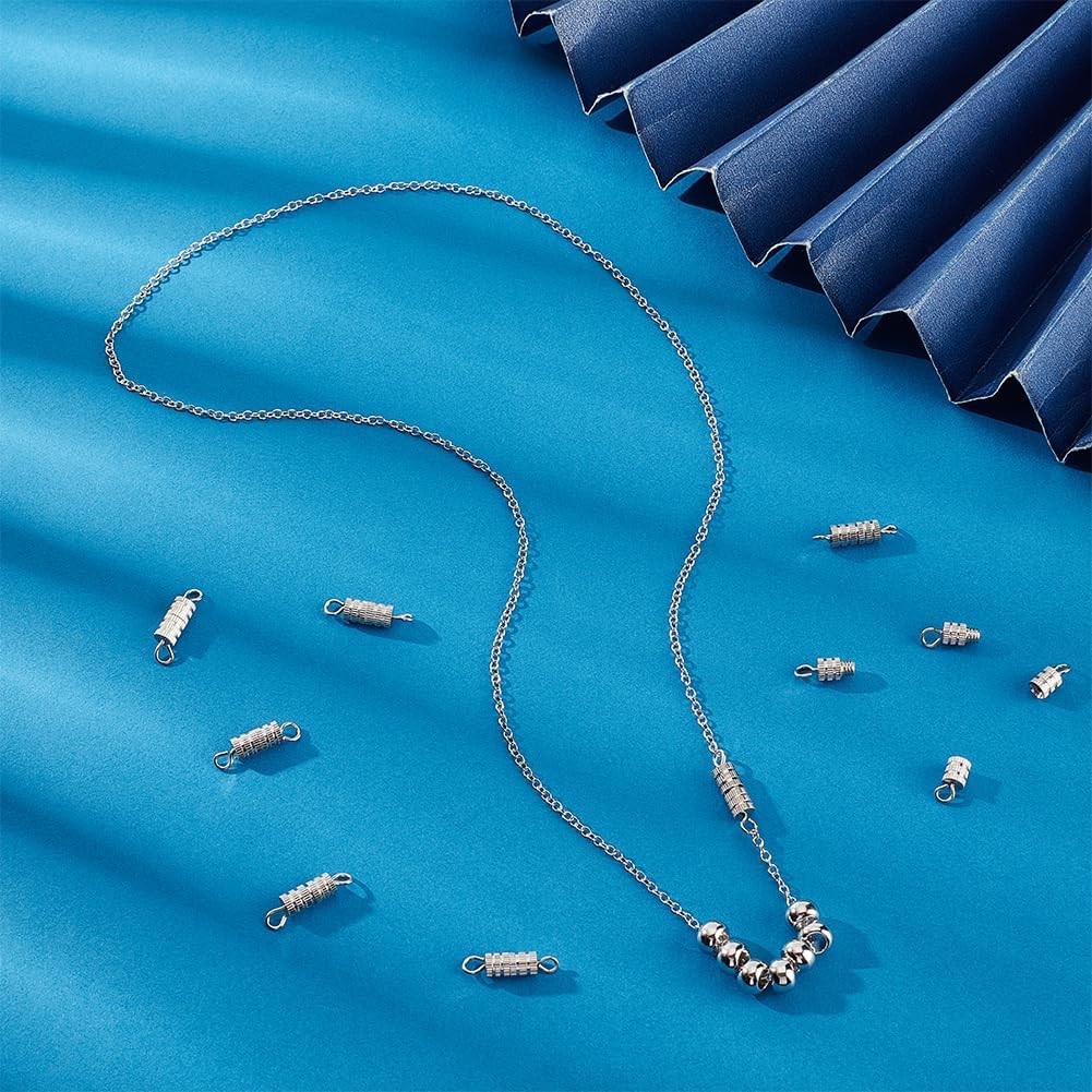 UNICRAFTALE 10 ชิ้นสกรู Twist Clasps Barrel สกรู Clasps สแตนเลสสตีลสกรูประเภท Connector สายไฟ End Ca