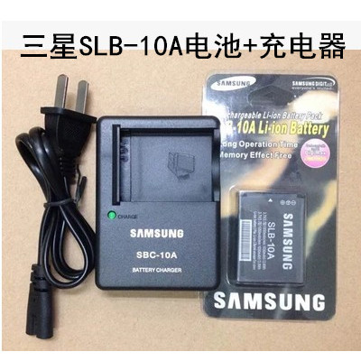 เหมาะสําหรับ Samsung WB150 WB150F WB750 WB200F ES60 กล้องดิจิตอล SLB-10A แบตเตอรี่ + เครื่องชาร์จ