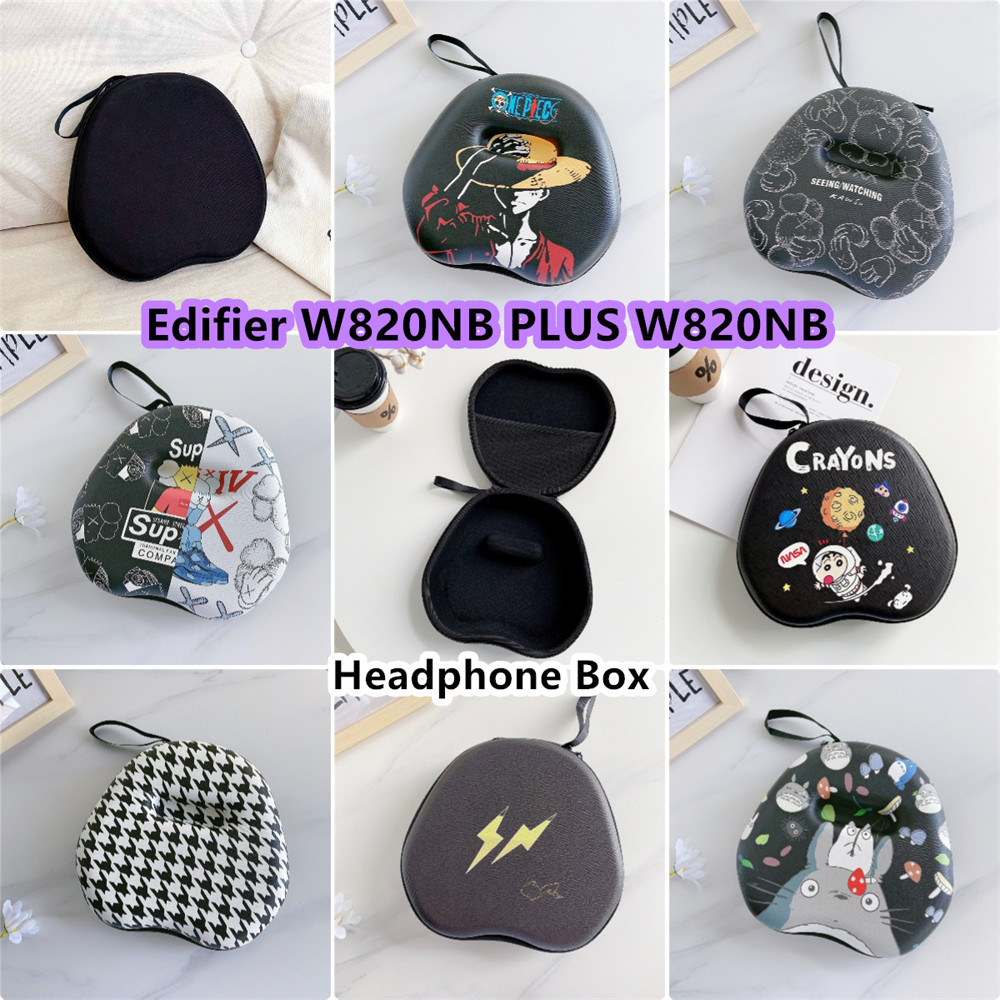 Case HomeFor Edifier W820NB PLUS W820NB หูฟัง Hard Case ชุดหูฟังสีดําบริสุทธิ์แผ่นรองหูฟัง EVA ปลอกก