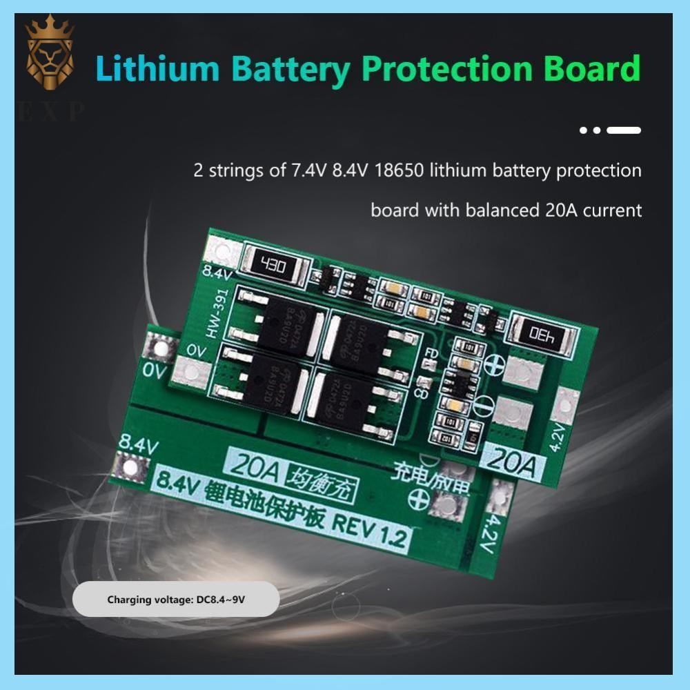 [explosion1.th] HW-391 2S 20A 7.4V 8.4V Li-ion แบตเตอรี่ป้องกันบอร์ด BMS Board Module Balance