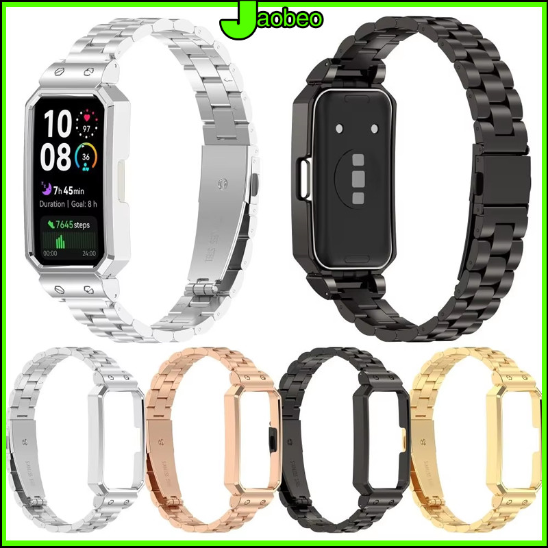 สายรัดสแตนเลส for Huawei Band 10 9 8 สาย สมาร์ทวัชแถบกีฬาทดแทนโลหะ for Huawei Band 10 9 8 NFC
