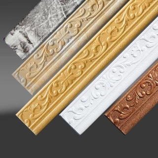 สติกเกอร์ติดผนัง ขอบบัว 3D wallpaper XPE โฟมฝ้าย สําหรับติดตกแต่งผนังบ้าน กันน้ำ กันคราบ