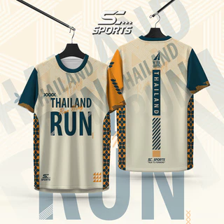 SC Sports เสื้อกีฬา เสื้อพิมพ์ลาย Run02-สีเขียว งานจริงสวย สีสด หนา145g นุ่มลื่นใส่สบาย