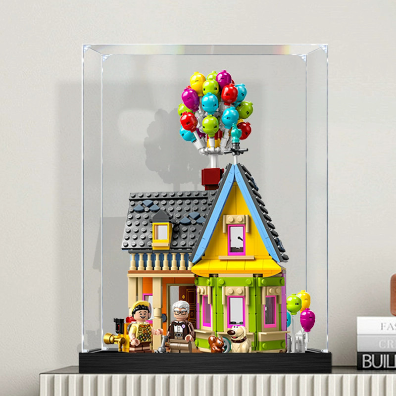 Lego Acrylic Display Box MY สําหรับ 43217 Up House, Popmart Labubu Zimomo (Kotak Pameran Cabiner Dis