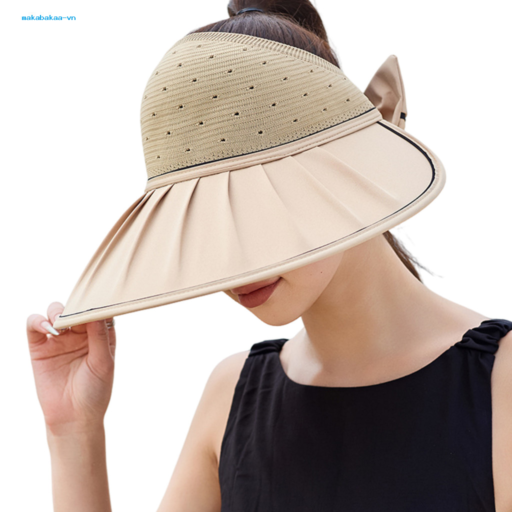 การกระจายความร้อน Sun Visor สไตล์ Uv Protection Visor หมวกสไตล์ Uv Protection Sun Visor หมวกพร้อมโบว