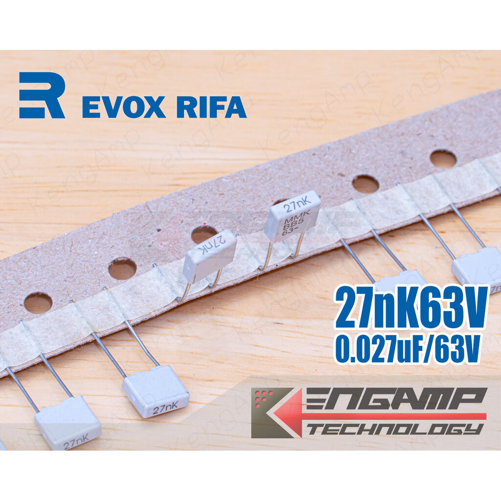 (10ตัว) [F-CAP] 0.027uF/63V 27nK63V EVOX MMK5 10% 2.5x7.2 H6.5mm P=5