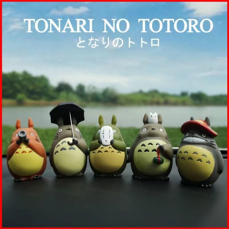 SQ4 5pcs Totoro Action FIgure MY NEIGHBOUR TOTORO ตุ๊กตาของเล่นสําหรับเด็กตกแต่งบ้านเครื่องประดับตกแ
