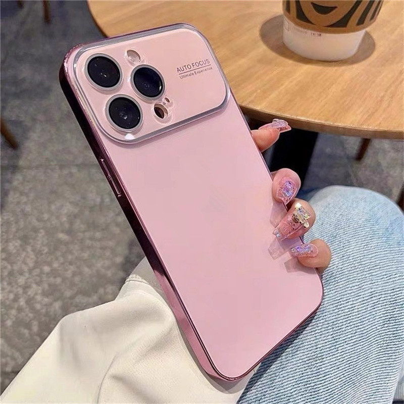 เคสโทรศัพท์หรูหราเข้ากันได้สําหรับ iphone16 15 14 13 12 11promax 15pro 16pro 13pro 11 PLUS กันกระแทกพร้อมเลนส์ฟิล์มป้องกันฝาครอบ