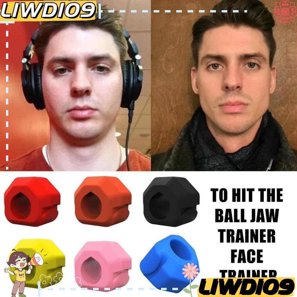 LIWD Jawline Exerciser, Anti-stress BPA Free Jaw Trainer, Exerciser Shaper Gum เม็ดซิลิโคนลูกบอลออกก