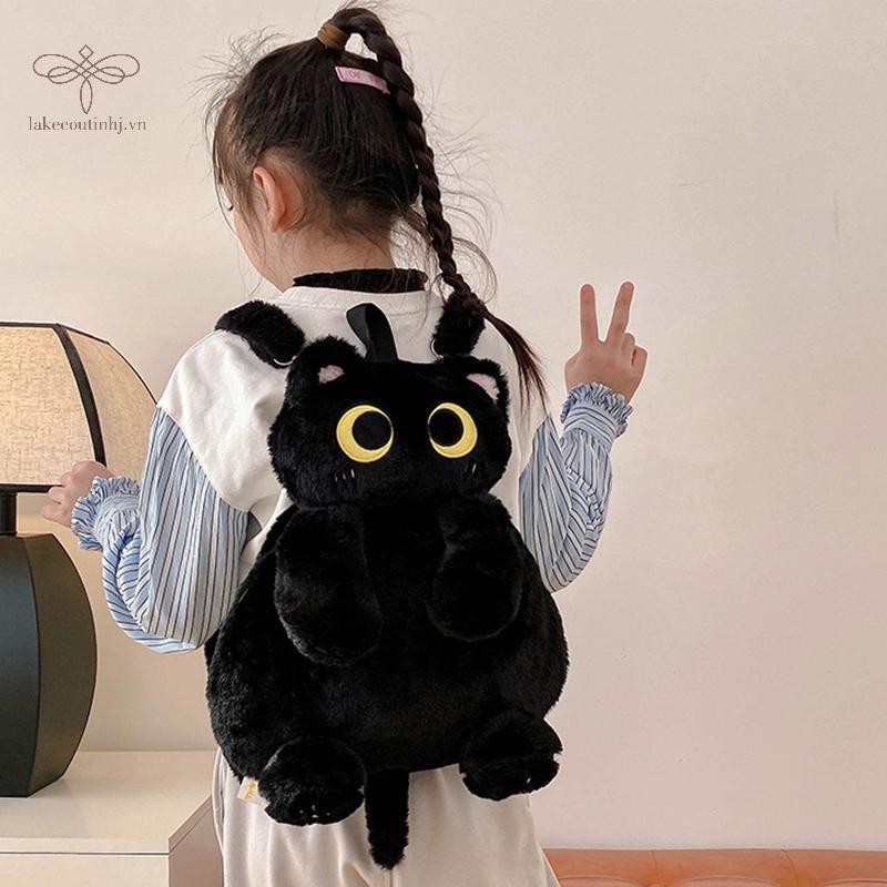 Lu Big Eyes กระเป๋าเป้สะพายหลังตุ๊กตาน่ารักความจุขนาดใหญ่ตุ๊กตาสัตว์กระเป๋าสาวนุ่ม tinhj