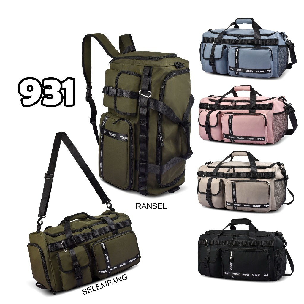 Bagshops-Carry Backpack 931 Gym Backpack Bag Duffel Bag Backpack 2 In 1 Backpack-Duffel Gym Bag