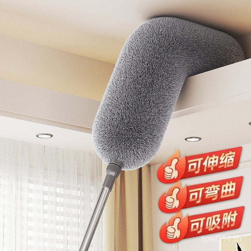 Retractable Sweeping เพดาน Feather ทําความสะอาดฝุ่นกวาดฝุ่นในครัวเรือน Duster ทําความสะอาด Handy เคร