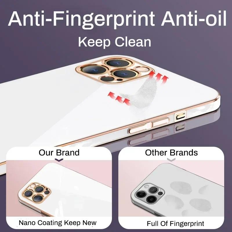 สําหรับ vivo Y300 Y300I Y200 Y200 + Y200I GT Pro Pro + Plus Soft Square Cover สีทึบ Electroplated เค