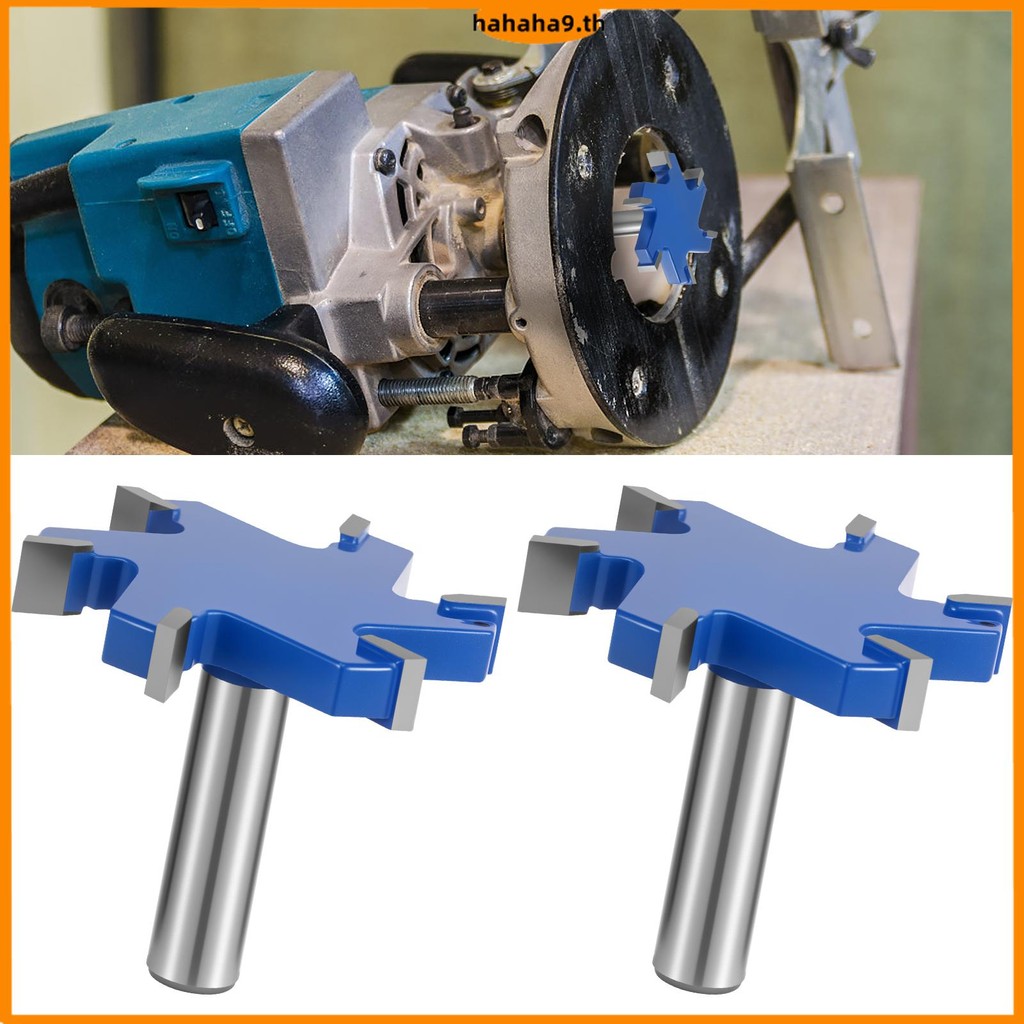 2 ชิ้น Flattening Router Bit 6 ขลุ่ยที่มีประสิทธิภาพ Surfacing Router Bit กันสนิม Slab Flattening Ro