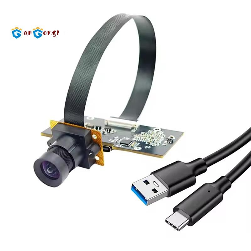 [gangong1]3840H X 2160V 4K 8MP HD 1/2 นิ้ว OS08A10 USB3.0 Type-C โมดูลกล้อง FF 93° MJPEG,YUV2,H264 ,