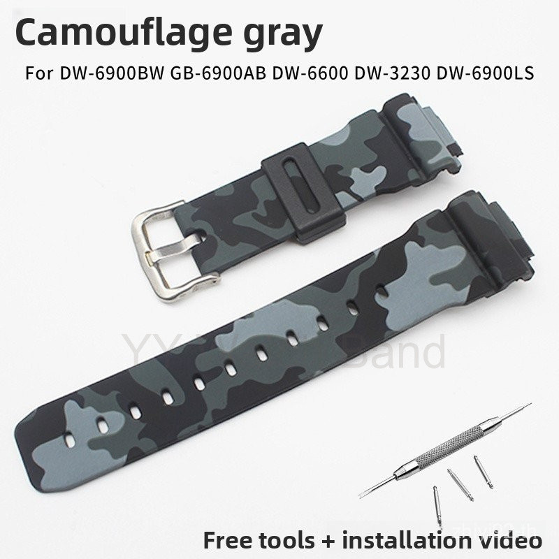 สายนาฬิกาทดแทนสําหรับ DW6900 Series - สายเรซิ่นกันน้ําสําหรับ GW/GLX6900/DW6600/3230
