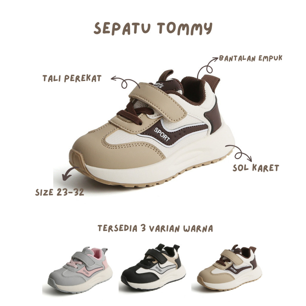 GONDANGSTORE MINIBOO - รองเท้าผ้าใบ Tommy สําหรับเด็กอายุ 1-5 ปี