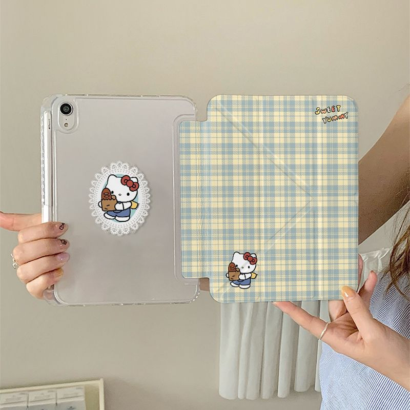 เคสป้องกันสําหรับ iPad 2024 pro11 air 11 นิ้ว air 13 นิ้ว 10th Mini4/5/6 Gen5/6 pro 12.9 2025 A16 gen11th Air5/6/7 Air1/2 Gen7/8/9th การ์ตูนน่ารักฝาครอบแท็บเล็ต
