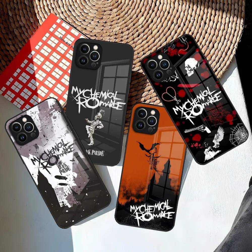 BK-1 My Chemical Romanceเคสโทรศัพท์สําหรับIphone 17,15 14 12 11 13 Pro Max Mini X 8 Xr Xs 7 Pulsแก้ว