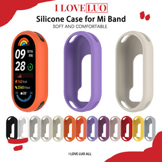 กรณียางซิลิโคน for Xiaomi Mi Smart Band 10 9 8 กีฬาอ่อนอุปกรณ์ป้องกันหน้าจอรูปกป้องกันชน for Mi Band 10 9 8 NFC