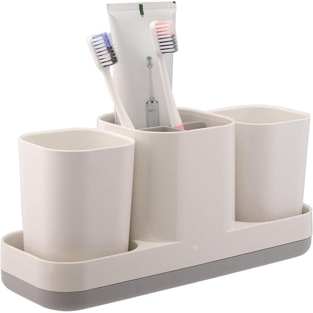 Toothbrush Holder for Bathroom, Electric Toothbrush Holder with Cups, Kids Bathroom Accessories Set 