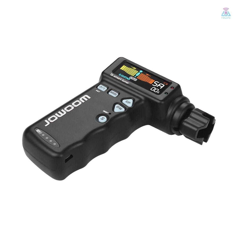 JOWOOM T2 จูนเนอร์กีตาร์อัจฉริยะอเนกประสงค์ Peg String Winder สําหรับกีตาร์ Ukulele Chromatic Tuning