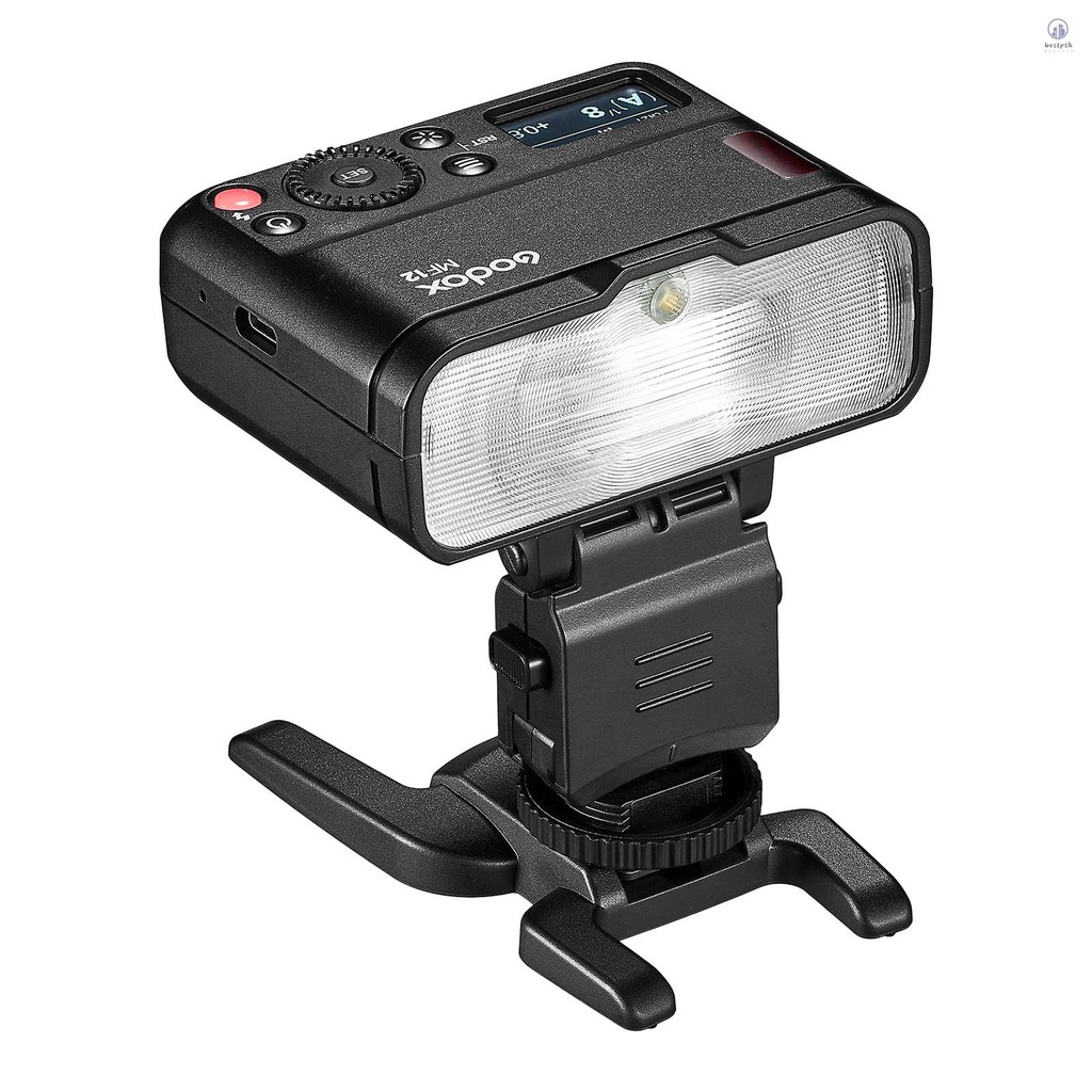 Godox MF12-K2 2PCS Macro Flash 2.4G คู่มือควบคุมเกียร์ไร้สายหมายเลข 16 TTL M โหมดที่มีสีสันกรองรองเท