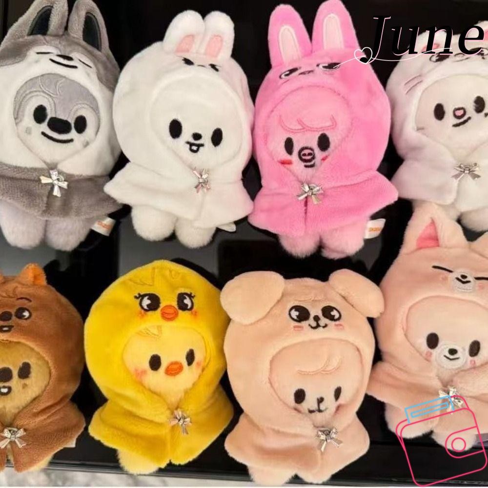 JUNEGOODS SKZOO พวงกุญแจตุ๊กตา, Felix HyunJin Jisung Seoul FM Field Doll Cloak Pendant Toy, 10cm Plu