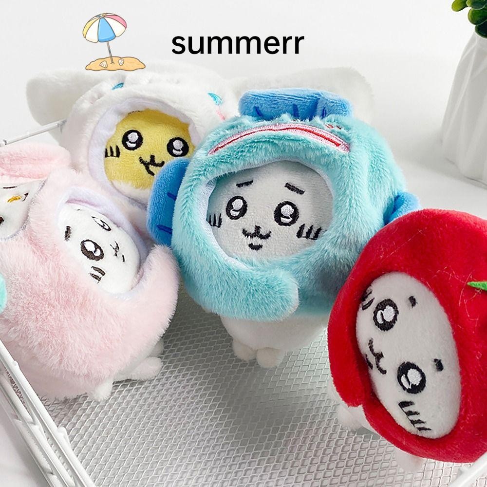 SUMMERR Hachiware ตุ๊กตาตุ๊กตา, Cinnamoroll หมวกกระเป๋าจี้ Chiikawa ตุ๊กตา, ประณีต Chikawa Hachiware