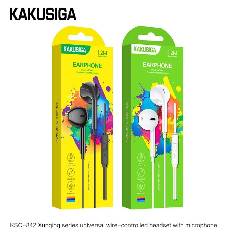 KSC-842 KAKU หูฟังอินเอียร์ Type-C / 3.5mm สำหรับ iOS Pad, Samsung, Android หูฟัง สมอลทอล์ค เสียงดี ราคาถุก AB2 KAKU