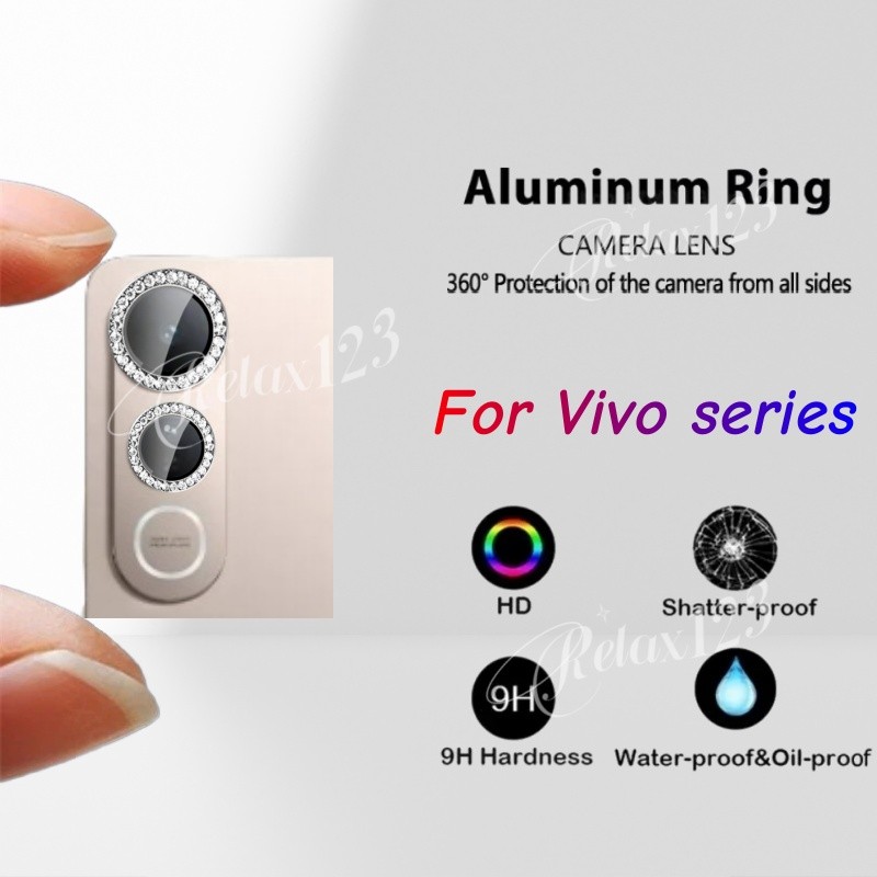 สําหรับ VIVO Series Max HD Glitter เพชรโลหะแหวนกล้องกระจกเลนส์สําหรับ Vivo V60 Lite 5G Vivo Y04 Y29S