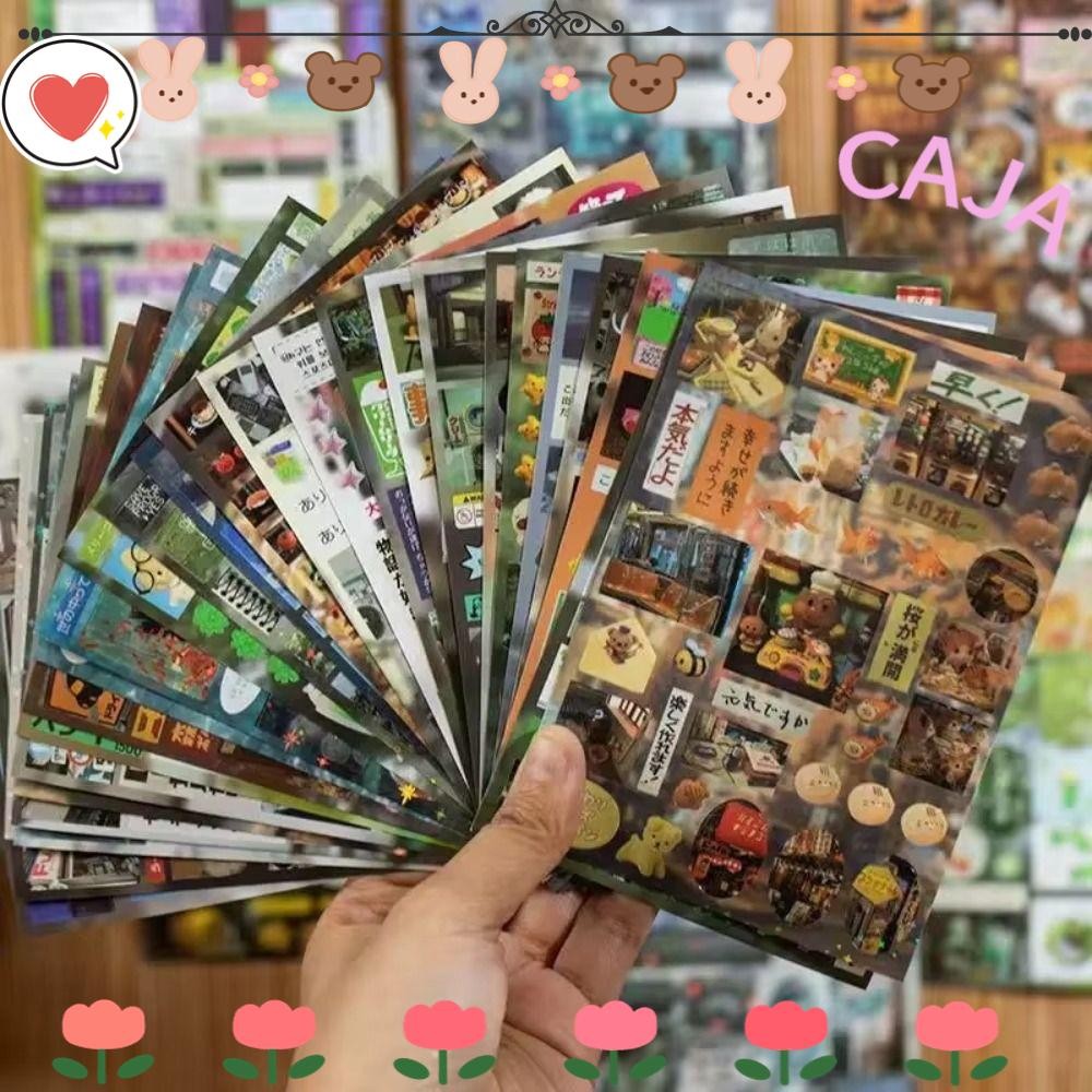 คาจา1ฟิล์มตัดหนังสือสติกเกอร์,30แผ่น/ชิ้น ทําเอง สมุดภาพสติกเกอร์ตกแต่ง,สร้างสรรค์คู่มือโบราณภาพตัดป