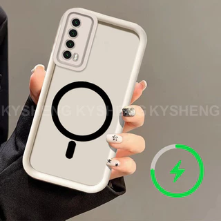 เคสสําหรับเคสโทรศัพท์ Huawei Y7A การชาร์จแบบแม่เหล็ก ถุงลมนิรภัยป้องกันการตกแบบเรียบง่ายซิลิโคน TPU นิ่ม 012