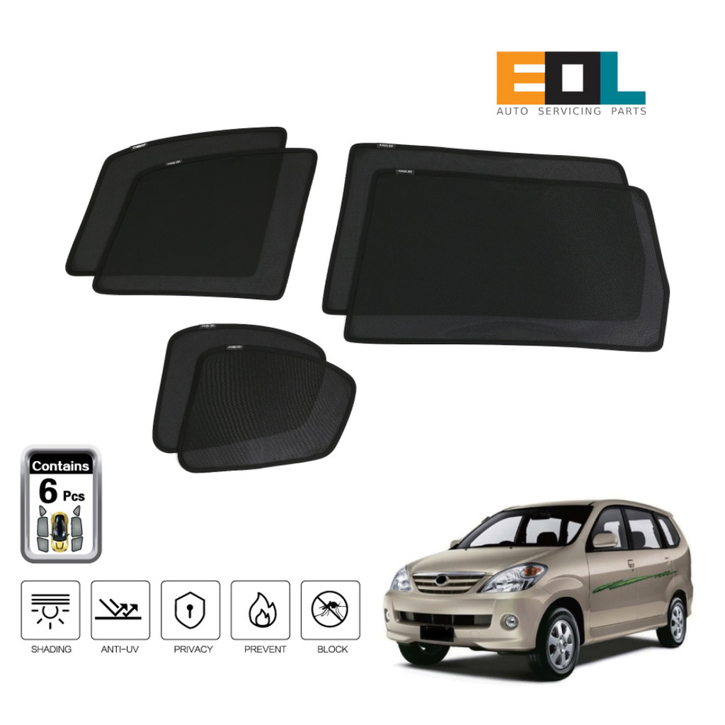 SHENGGE Car Fit Sunshade AVANZA 2003-2011 ชุด (6 ชิ้น) Pelindung Matahari Kereta SHENGGE TOYOTA AVAN