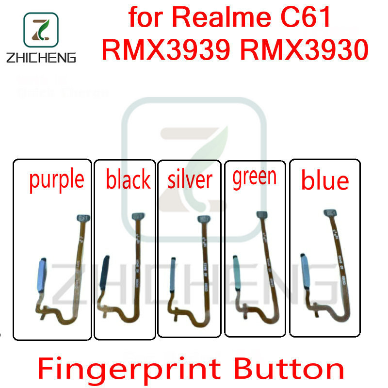 สําหรับ Realme C61 RMX3939 RMX3930 นิ้วพิมพ์ลายนิ้วมือเซ็นเซอร์ปุ่มพลังงาน flex
