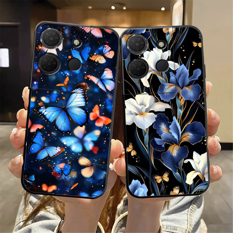 TCL สําหรับ ทีซีแอล 503 ทีซีแอล503 กรณีพิมพ์ซิลิโคนนุ่มโทรศัพท์ปลอกสําหรับ ทีซีแอล 501 502 505 ดอกไม