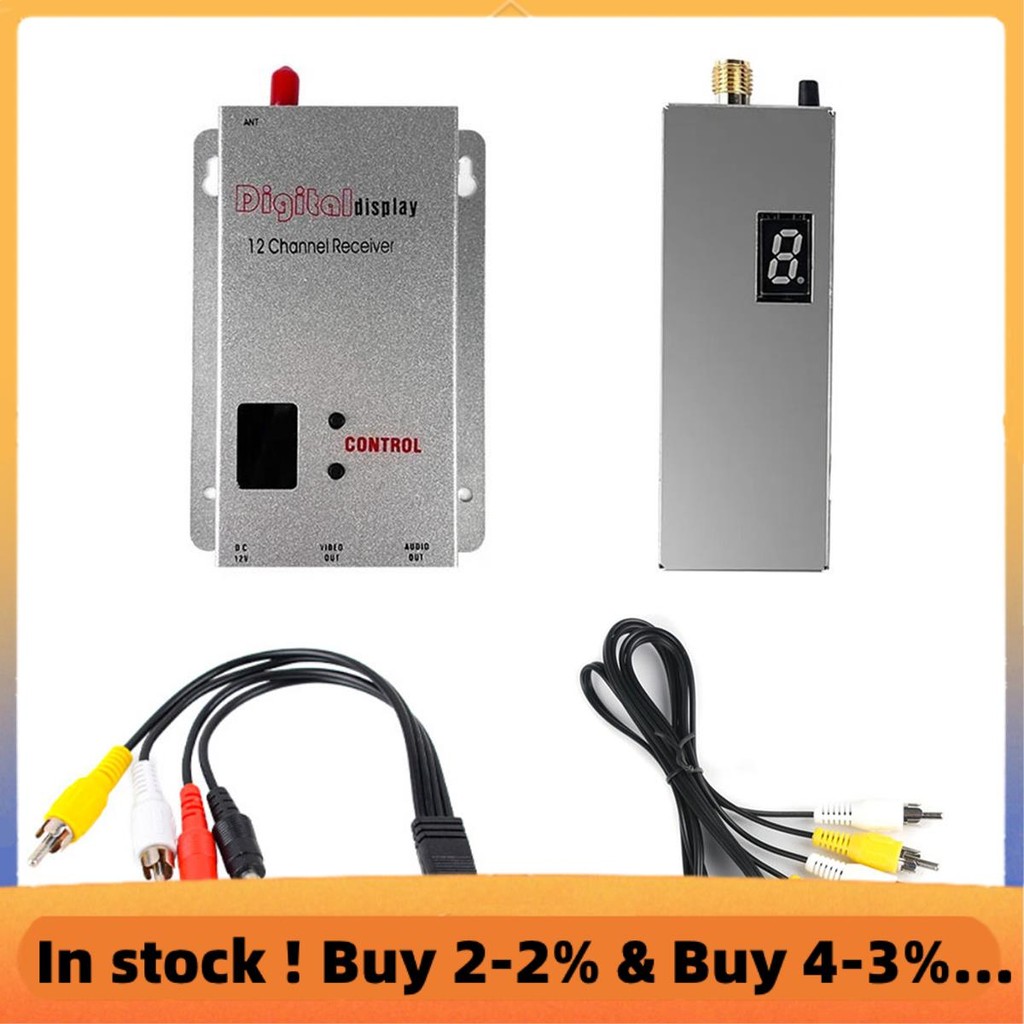 FPV 1.2G 1.3G 1.6W VTX เครื่องส่งสัญญาณ + 12CH ตัวรับสัญญาณ VRX ชุดอะไหล่เปลี่ยนอุปกรณ์เสริม 8CH 0.1