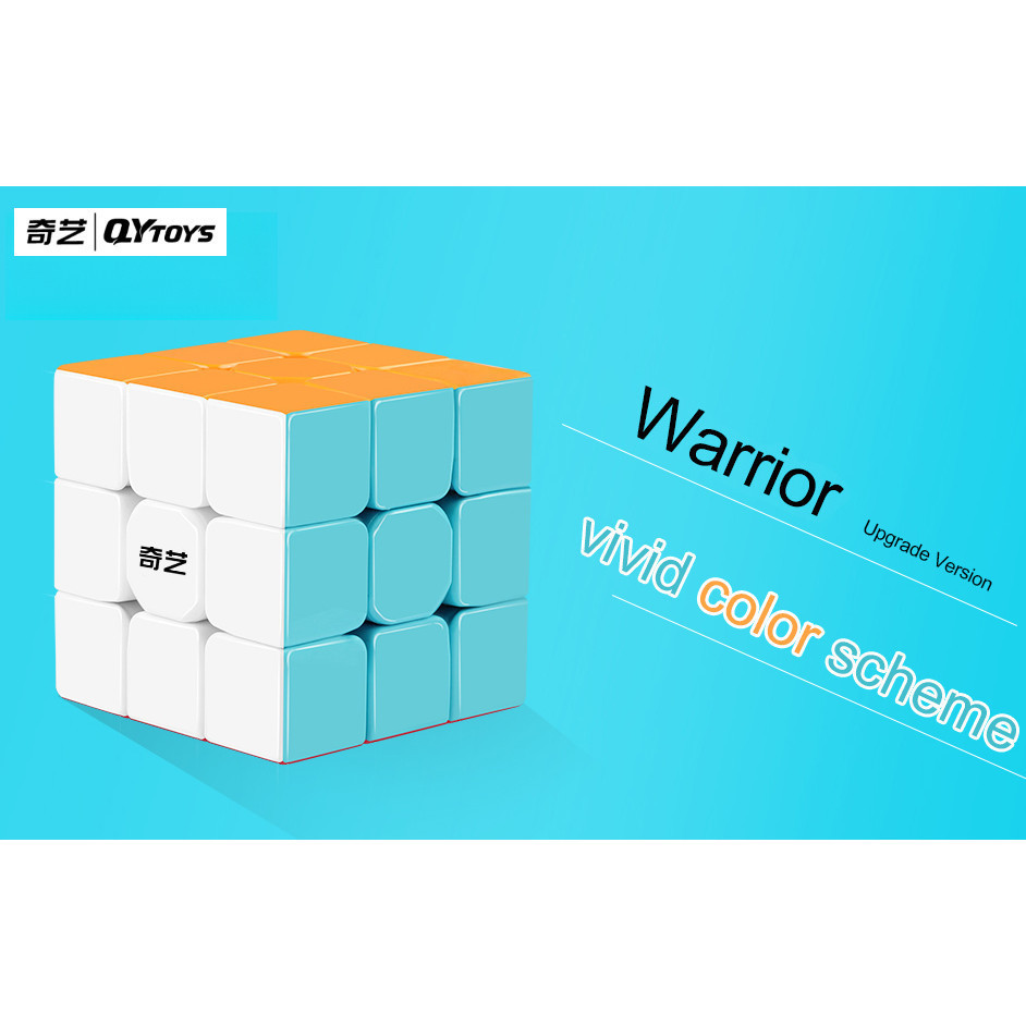 QY Cube Warrior S 3x3 ความเร็ว Cube สติกเกอร์ 3x3x3 Qiyi Magic Cube ปริศนาของเล่นสําหรับของขวัญเด็ก