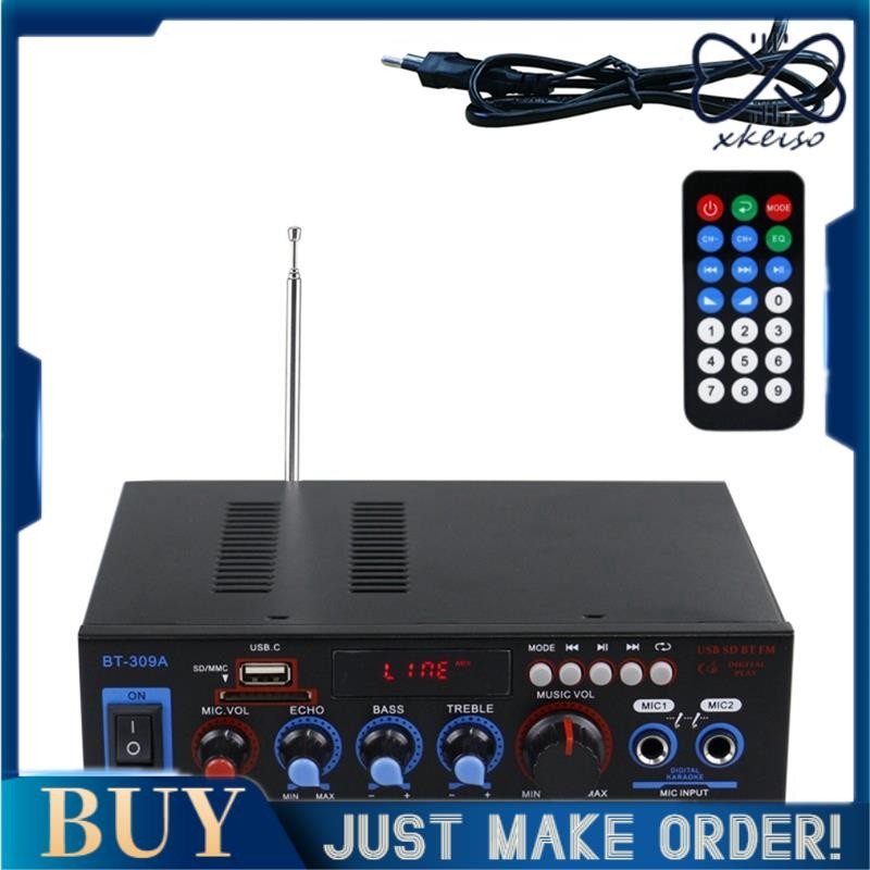 BT-309A บลูทูธ 5.0 เครื่องขยายเสียงสําหรับลําโพง 2.0 ช่องเครื่องเสียงรถยนต์ AMP Bass HIFI เครื่องเล่