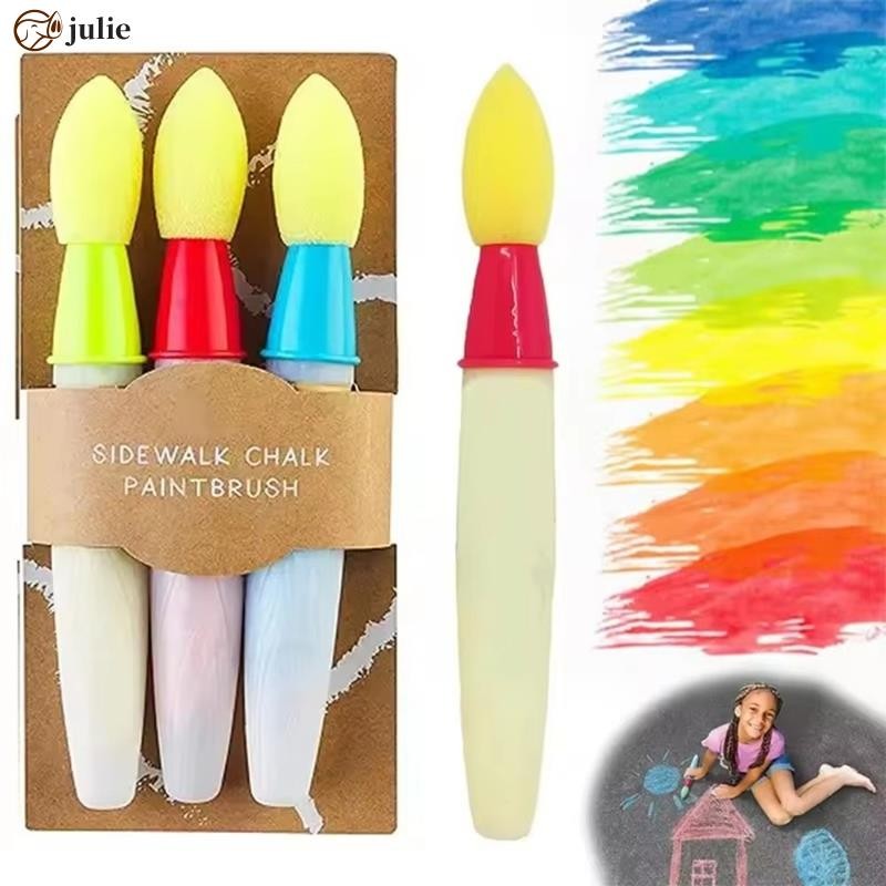 Washable Sidewalk Chalk Paint Brush Set KidS Paintbrush julie_virginia.th