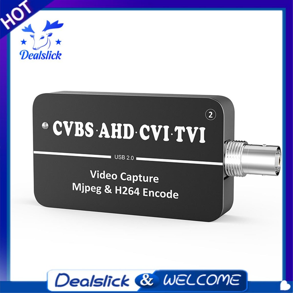 1 PCS LCC261 1080P CVBS ถึง USB การ์ดจับภาพวิดีโออลูมิเนียมสีดํา 264 และ MJPEG สองลําแสง Encoder AHD