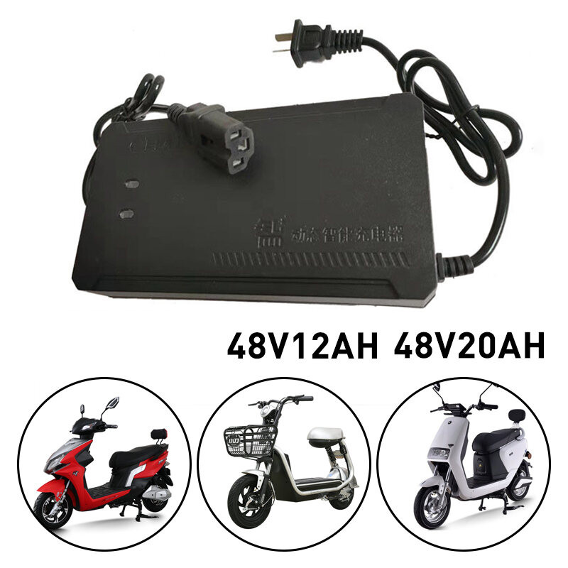 Universal Ebike Charger 48V12AH 48V20AH สําหรับแบตเตอรี่ตะกั่วกรดแบตเตอรี่ Charger สมาร์ทสําหรับ 220