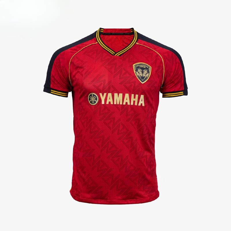 เสื้อแข่ง Ayutthaya United ACL 2024 สีแดง เสื้อยืดสำหรับผู้ชาย เหมาะสำหรับกีฬาและออกกำลังกาย