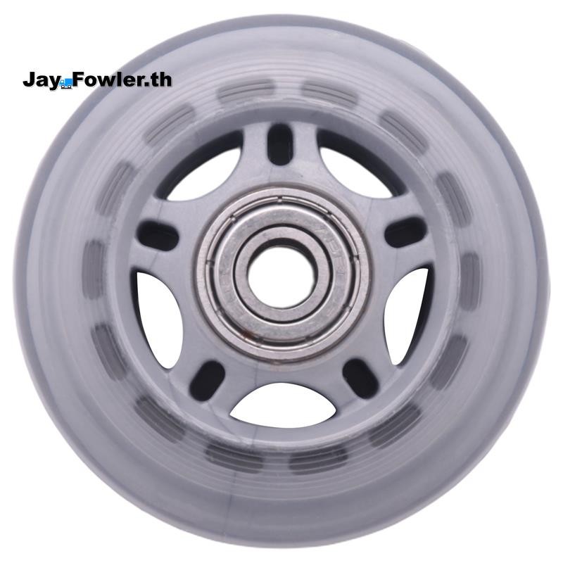 [Jay_Fowler]Skating Shoes 608ZZ Bearing Inline Skate Wheel Clear Grey