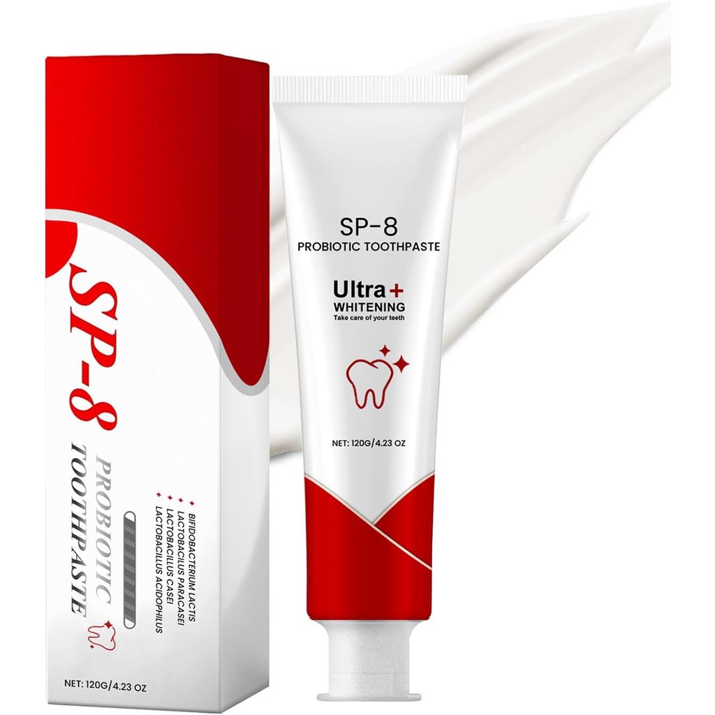 SP-8 Probiotic Whitening Toothpaste - Promotes Gum Health， Refreshing Non-Fluoride Toothpaste, Mint 