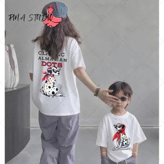 🔥พร้อมส่ง&COD🔥RINA STUDIO🔥 ชุดเสื้อยืดสำหรับครอบครัวในลinie์สินค้าแบบครอบครัว ใหม่ 2025 เสื้อยืดคอกลม 100% ผ้าแตนม้า#2